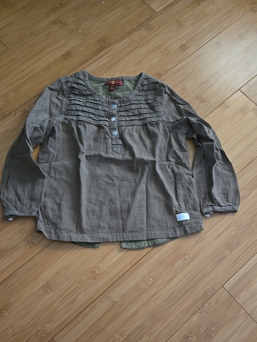 7 For All Mankind Olive Green Top - 4T